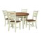 International Concepts Round 44 in Round Top Dining Table with 4 Ladderback Chairs, Hickory/Shell, 44 in W, 44 in L, Wood K79-144R-C57-4 - alternate 1